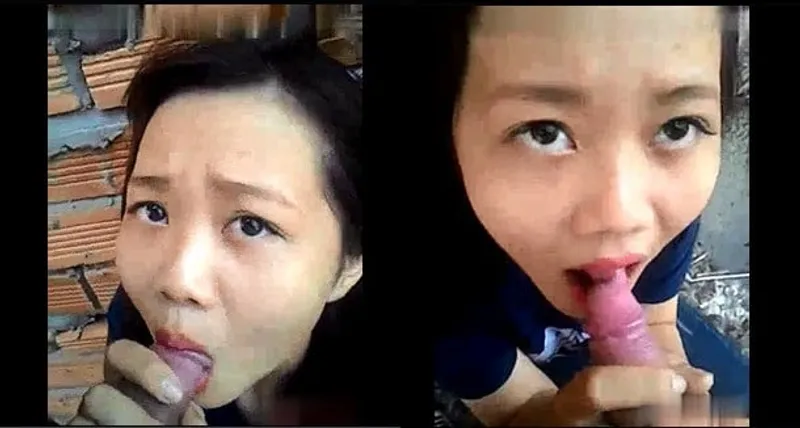 Ghệ liếm củ khoải ở vườn sau nhà