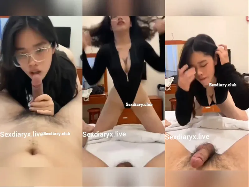 Em rau vú đẹp kính cận mút chuối điêu luyện